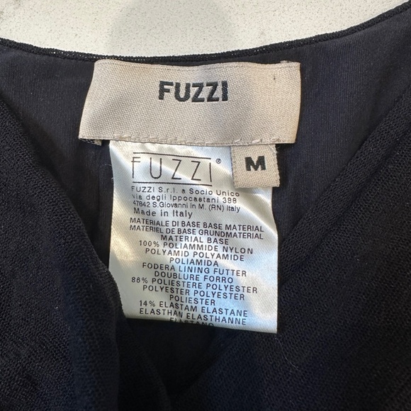 Fuzzi Black Draped Sheer Dress - Picture 5 of 5